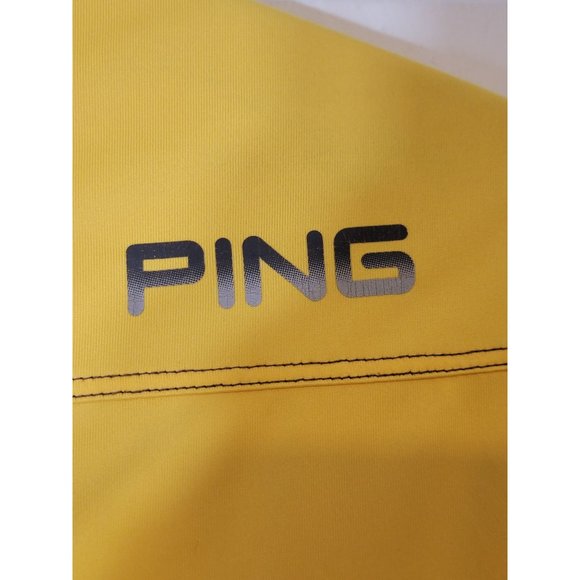Ping Golf Polo Shirt Men's Size Large Yellow Short Sleeve - Picture 4 of 8